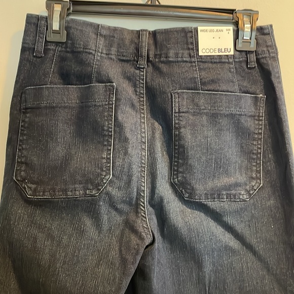 Code Bleu high waist wide leg dark denim jean size 4 NWT - Picture 5 of 9